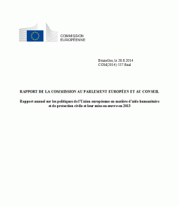 Annual Report on the EU's Humanitarian Aid and Civil Protection Policies and their implementation in 2013
