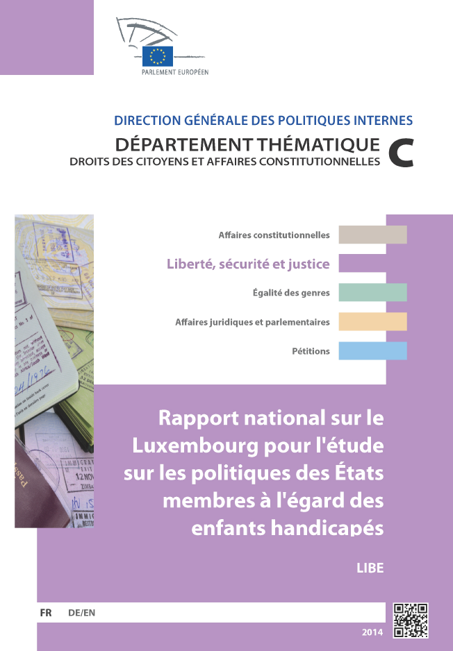 Country Report on Luxembourg for the Study on Member States' Policies for Children with Disabilities